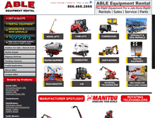 Tablet Screenshot of ableequipment.com